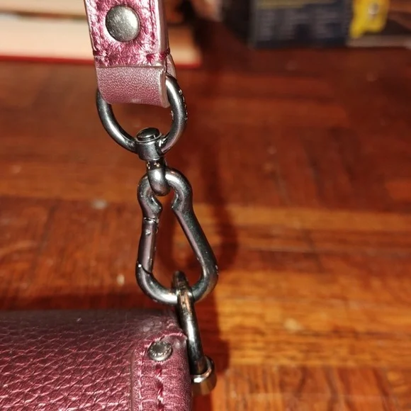 Coach Mini Swagger 2015 35995 Metallic Berry Leather Crossbody $350 Retail EUC - Picture 11 of 16